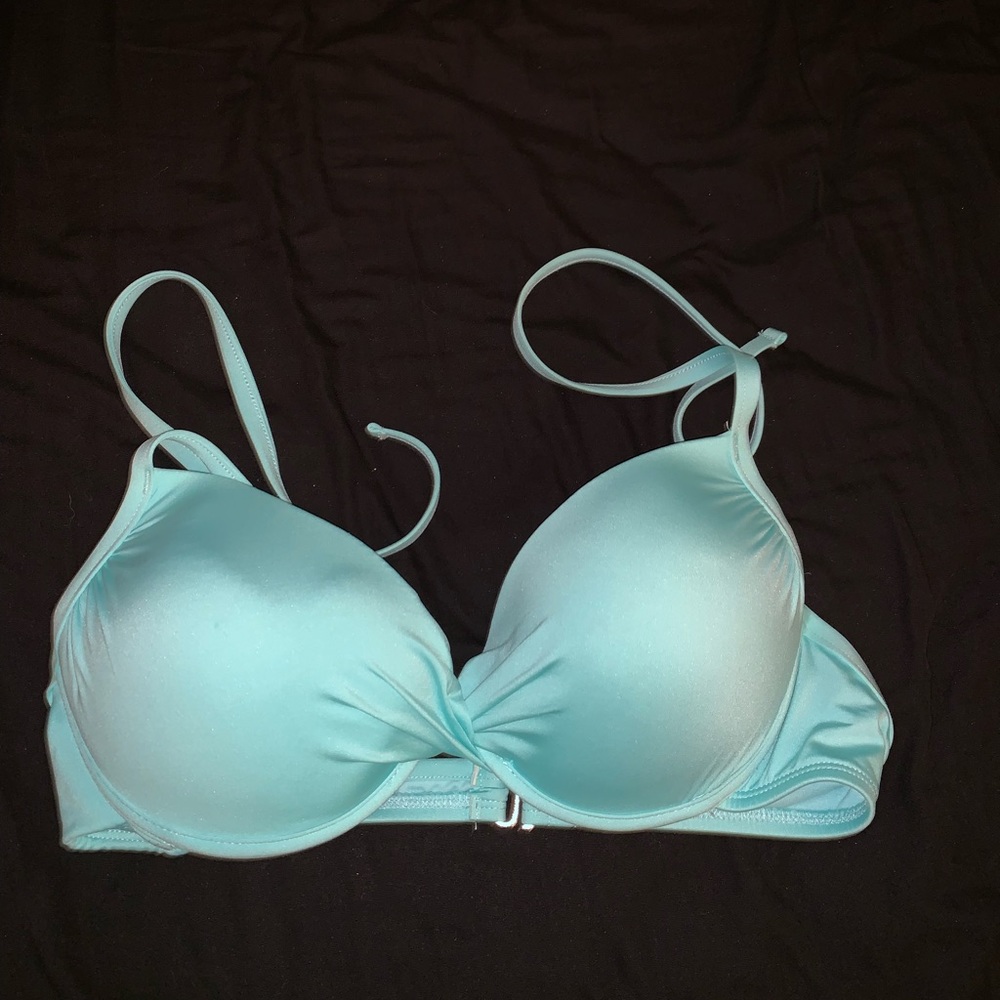 light blue bikini top